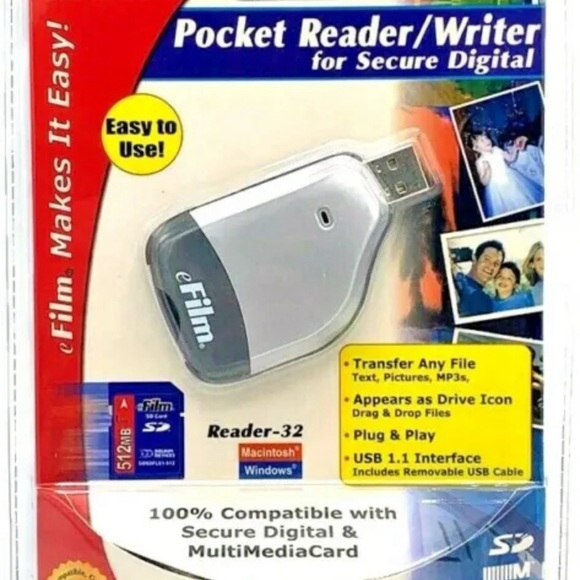 Delkin Devices eFilm Pocket Reader Writer for Secure Digital Memory Stick NEW - Picture 8 of 8